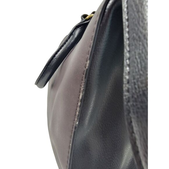 Tutilo Tan Black 15" Laptop Tablet Leather Pebbled Tote Bag - Picture 2 of 13